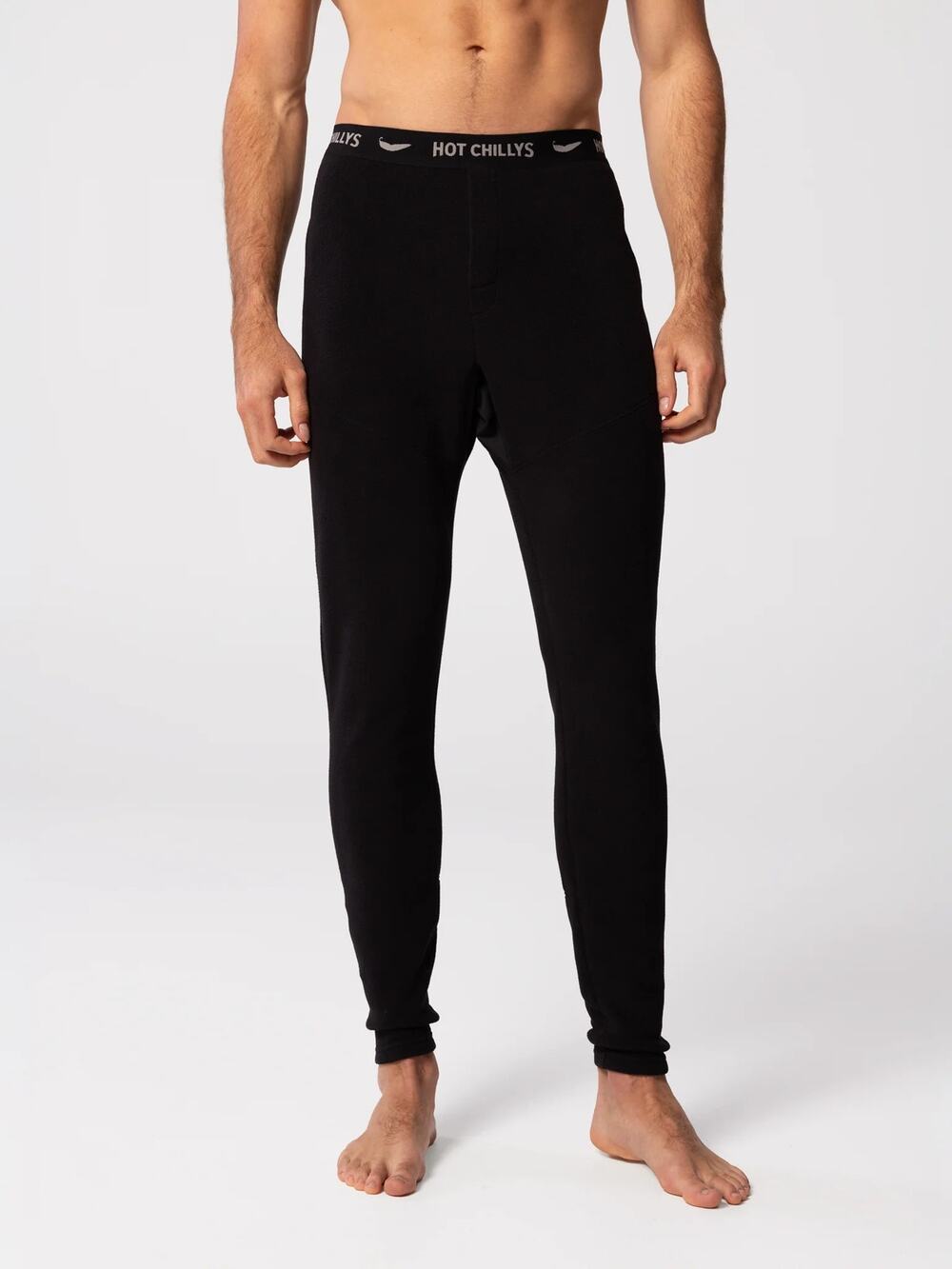 Hot Chillys Men's M Black La Montana Fleece Heavyweight Base Layer Bottom V4-6
